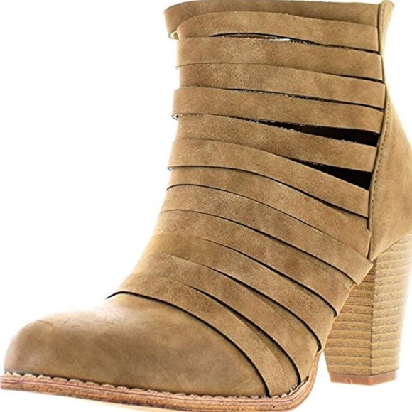 Size 6.5 tan booties new without box - Picture 1 of 5